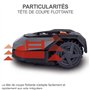 Robot tondeuse connecté 400m2 Scheppach RoboCut L500 avec station de recharge | Jusqu'a 400 m² | Capteur de pluie | WiFi & BT