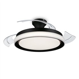 Ventilateur de Plafond avec Lumière Philips Atlas Blanc Noir Métal