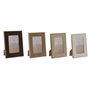 Cadre photo Home ESPRIT Marron Beige Velours Verre Moderne (4 Unités)