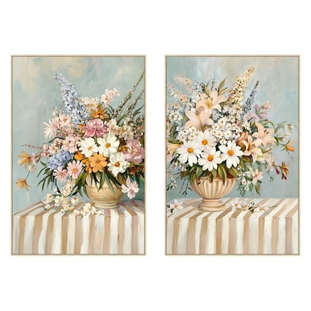 Cadre Home ESPRIT Cottage Vase (2 Unités)