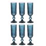 Set de Verres Home ESPRIT Bleu Verre 160 ml (6 Unités)