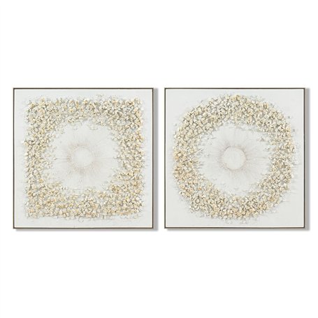 Cadre Home ESPRIT Blanc Cercles 102 x 4