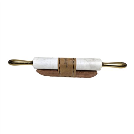 Rouleau Home ESPRIT Métal Marbre Bois d'acacia 48 X 5 X 5 CM