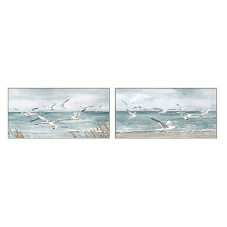 Cadre Home ESPRIT Bleu Blanc méditerranéen Mouette 140 x 3