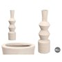 Vase Gift Decor 20028-WH 20028-WH Blanc Céramique Géométrique 15 x 60 x 15 cm