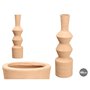 Vase Gift Decor 20028-CLS 20028-CLS Marron Céramique Géométrique 15 x 60 x 15 cm