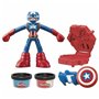 Pâte à modeler en argile Play-Doh Capitán América Set Stamper Shield Multicouleur