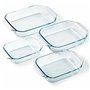 Ensemble de plats de cuisson au four Pyrex Transparent 4 Pièces