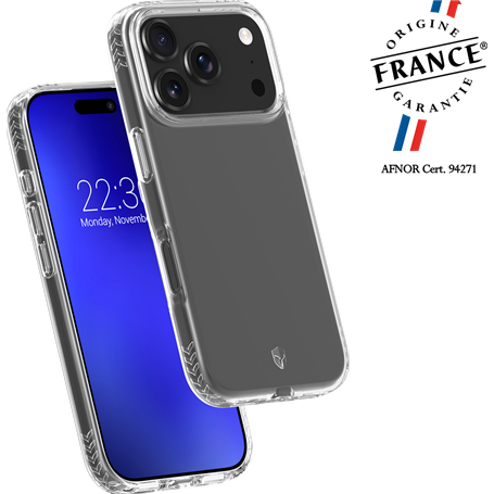 Coque renforcée iPhone 17 Pro PULSE Origine France Garantie 3m Transparente + Garantie à vie - Origine France Garantie Force Cas