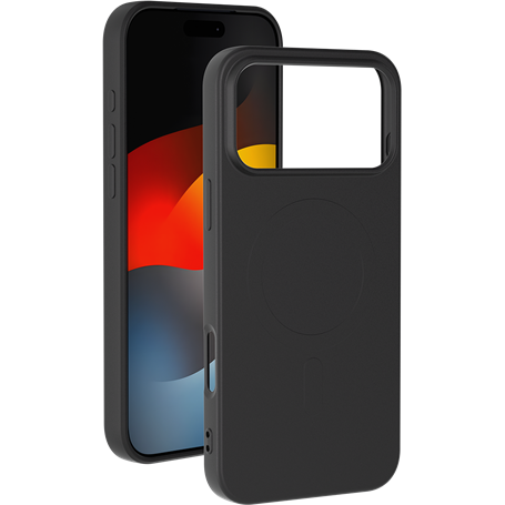 Coque MagSafe iPhone 17 Pro Max Silicone Noire Bigben