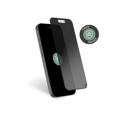 Protège écran iPhone 17 / 16 Pro Privé 2.5D Verre organique + Garantie à vie - Certifié GRS Force Glass