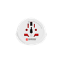 Adaptateur voyage 16A Monde vers Europe 2/3 poles Blanc Skross