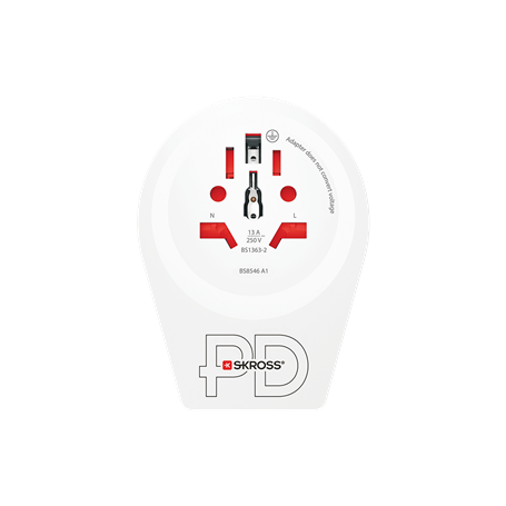 Adaptateur voyage USB C Monde vers USA Blanc Skross