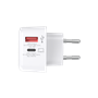 Adaptateur Chargeur Voyage USB A + USB C 45W Power Delivery Europe Blanc Skross