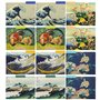 The Gifted Stationery Hokusai Lot de 12 dossiers floraux décoratifs avec languette 1/3 pour la maison, le bureau en 6 motifs – D