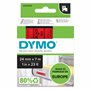 Dymo Ruban D1 24 mm x 7 m Noir/Rouge
