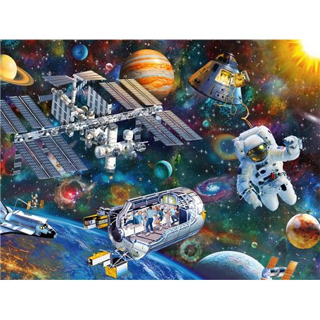 Ravensburger Puzzle d'astronautes d'exploration Cosmique dans l'espace pour Enfants à partir de 8 Ans – 200 pièces