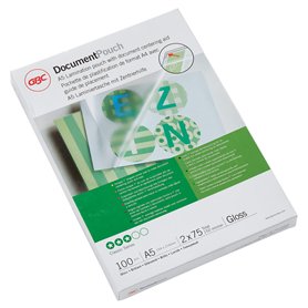 GBC 3740451 Lot de 100 Pochettes de plastification standards Transparent
