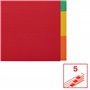 Esselte 100199 Lot de 20 intercalaires A4 avec onglets Rouge/multicolore Carton recyclé