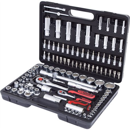 KS Tools 911.0708 Coffret de douilles et embouts F6 1/4''-1/2'' CHROMEmat 108 pièces