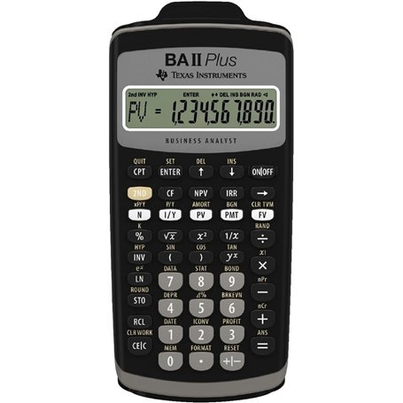 Texas Instruments BA-II-Plus Calculatrice financière 10 chiffres Mémoire 10 Mo