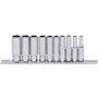 KS Tools 918.0610 Jeu de douilles 6 pans 1/4'' CHROMEplus 10 pièces
