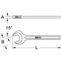 KS TOOLS 517.0548 - Clé à fourches simple brunie - 48 mm - En Chrome vanadium - Grande résistance à la corrosion et à l’usure