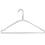 Hangerworld 100 Cintres 40cm Solides en Métal Blanc à Barre Pantalon et Encoches, Taille Universelle