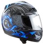 protectWEAR - Casque de moto Dragon bleu design H 510-11 - L