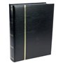 SAFE 155-5 Album timbres 64 pages noire | Chaque page avec 9 bandes transparentes | gaufrage doré sur la couverture et le dos |