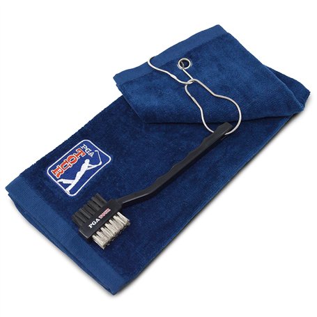 PGA Tour Serviette de golf et trousse avec brosse pour club