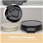 Clatronic Crepes Maker pour crêpes Ø 29cm, Crepe Maker inkl. Distributeur de pâte et revêtement antiadhésif surface, thermostat