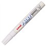 Uniball PX20-BLC Paint Marker Marqueur peinture à base d'huile indélébile Pointe moyenne ogive Blanc Lot de 12