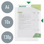 Leitz-pochette plastique transparentes en polypropylène standard format a4 grainé-transparent-lot de 10