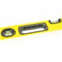 STANLEY 1-43-524 Niveau 60 cm - Gamme FATMAX - Structure en Aluminium Renforcé- 3 Fioles Haute Visibilité - 2 Semelles Usinées -