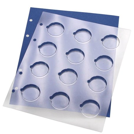 SAFE 7848 Feuille TOPset pour 10 DM / 10 € / 20 € commémoratives – avec intercalaire Bleu – pour système à Insertion sans Capsul