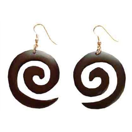 Boucles d'oreilles en bois