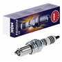 NGK Bougie d'allumage 6650 Raccord-SAE avec vis Électrode centrale à l'iridium 1-électrode de masse Antiparasitage 5kOhm avec si