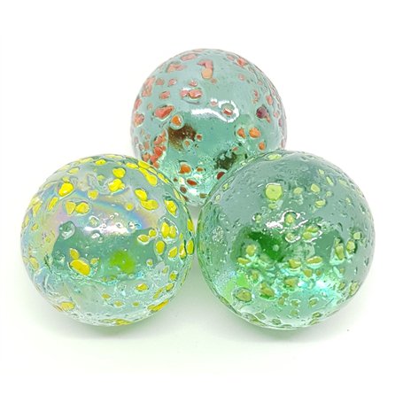 MaRécréation - 3 calots PEPITES - Billes en Verre 25 mm - Mes Calots and Co