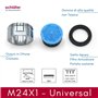10055110 Schläfer | Aérateur de robinet pivotant universel, filtre en acier inoxydable et ABS pour robinets M22/M24 avec clé mul
