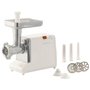 LOUIS TELLIER - Hachoir à Viande Électrique Pro avec Inverseur – 350W – Débit 60 à 80 kg/h – 3 Grilles Ø3/5/8mm – 3 Entonnoirs Ø