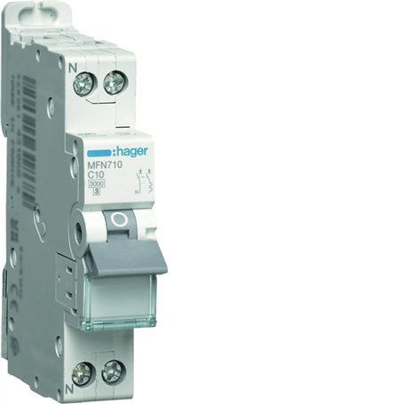 disjoncteur 10a 3ka courbe c phase neutre hager à vis