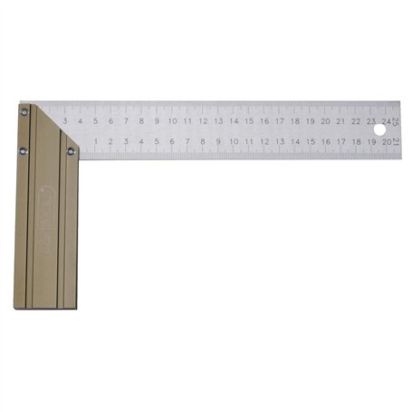 KS Tools 300.0223 Equerre graduée acier KS 400mm - talon en aluminium