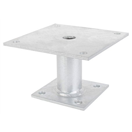 Alberts 219819 Ancre de poteau | à visser | galvanisée à chaud | 150 x 150 mm | longueur du tube 100 mm