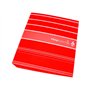 Classeur à levier leiderpapel a4 filing system doublé sans ruban 80mm rouge avec boîte et compresseur métallique