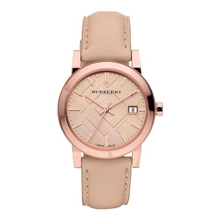 Burberry BU9014 Montre Bracelet en Cuir pour Homme Gris