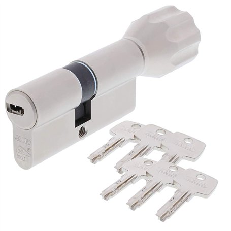 ABUS EC550 Profil-Cylindre à bouton Longueur Z45/K35mm avec 6 Clés