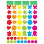 Gommettes MegaCrea DIY - Formes et Couleurs Assorties - 140 pièces - Autocollant - Enfant - Arc-en-ciel - Multicolore - Scrapboo