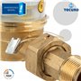 Tecuro Lot de 2 raccords à vis pour compteur d’eau 1" écrou de raccordement x 3/4" filetage extérieur