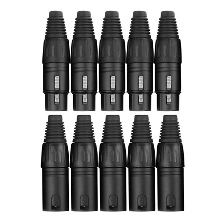 Pronomic Set de Connecteurs XLR mâle 5 pièces
